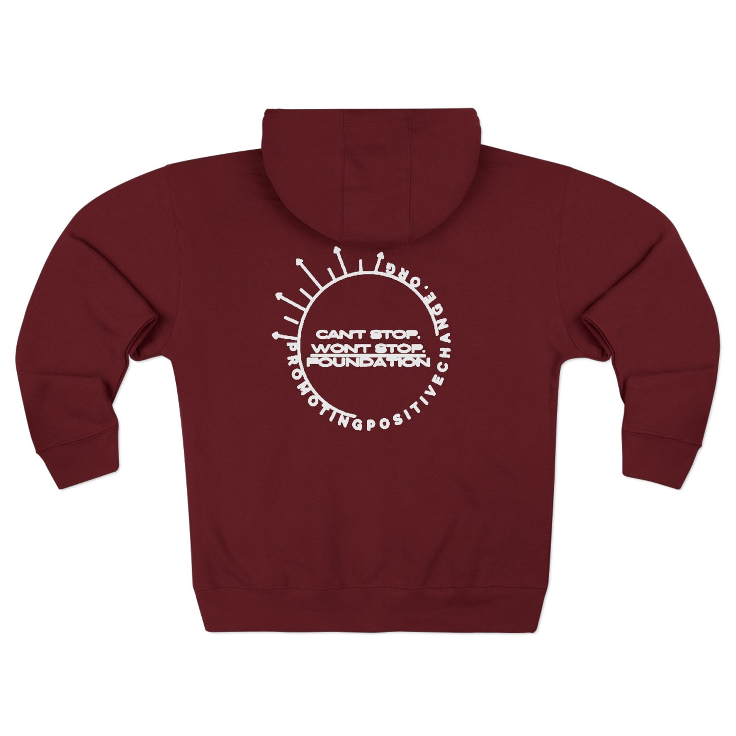 Can't Stop Wont Stop Foundation Unisex Zip Hoodie, Most Loved Co Collab, Beach Cozy Wear, Disability Support, Inclusive Wellness, Charity