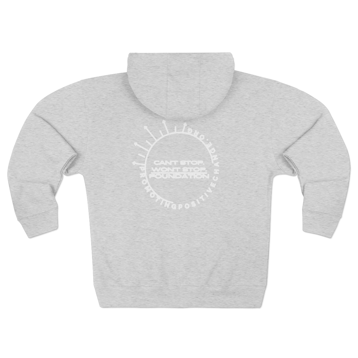 Can't Stop Wont Stop Foundation Unisex Zip Hoodie, Most Loved Co Collab, Beach Cozy Wear, Disability Support, Inclusive Wellness, Charity