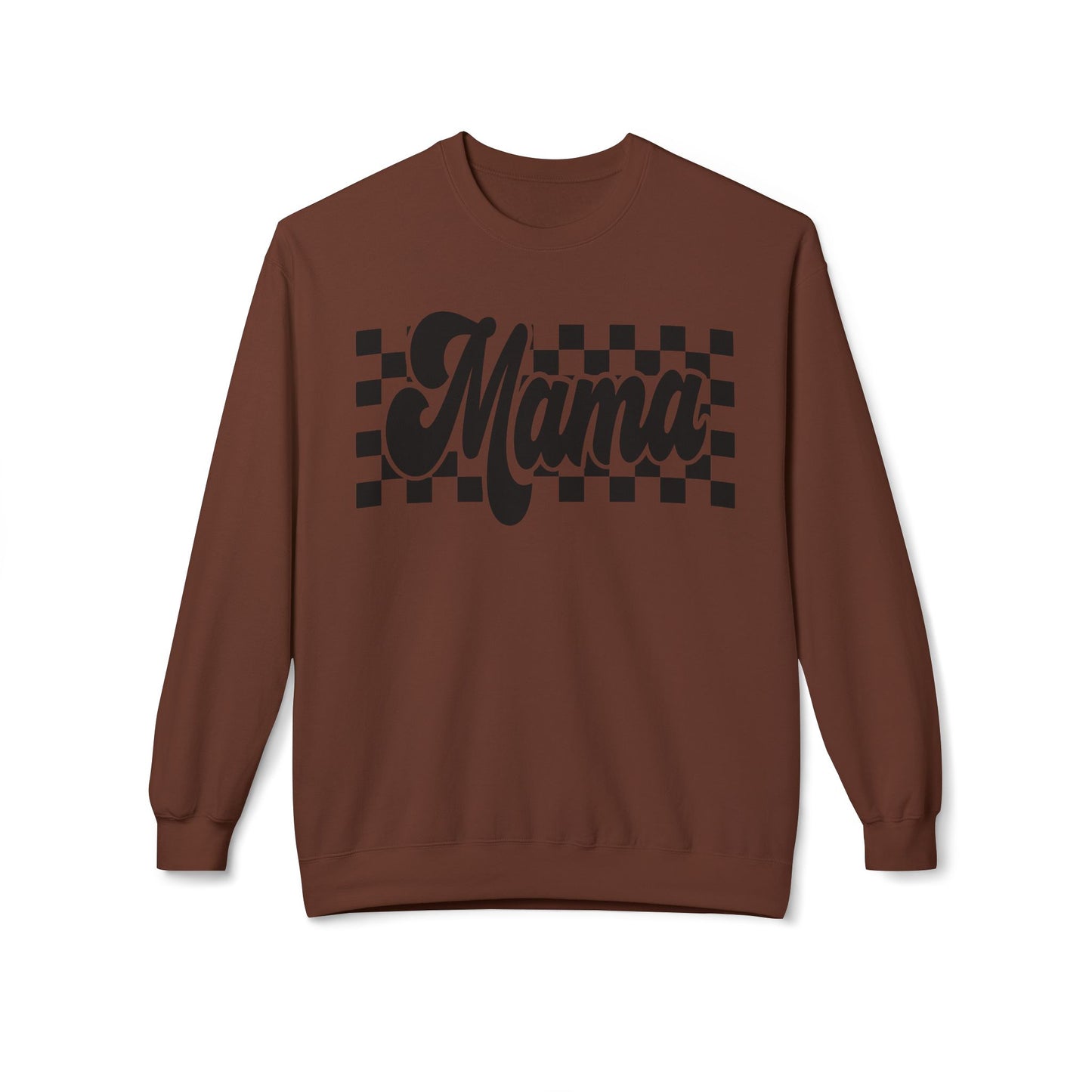Cozy Mama Sweatshirt, Most Loved Mama Gift, Softstyle Fleece Crewneck for Moms, Vans Checkers Design, Mother's Day Sweater, Mom Fashion