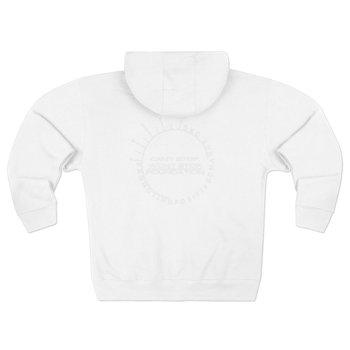Can't Stop Wont Stop Foundation Unisex Zip Hoodie, Most Loved Co Collab, Beach Cozy Wear, Disability Support, Inclusive Wellness, Charity