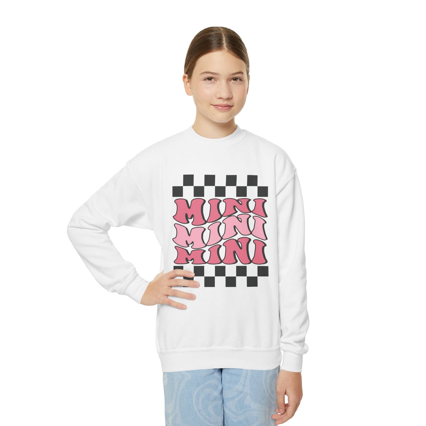 Mini Valentine Crewneck Sweatshirt, Cozy Kids Sweater for Mother-Daughter Matching Outfits, Valentine Present, Youth Sweatshirt