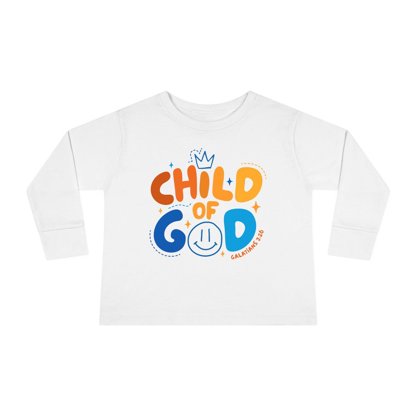 Child of God Toddler Long Sleeve Tee, Christian Garment for Kids, Religious Shirt, Faith Clothing, Baptism Gift, Religious Toddler Top