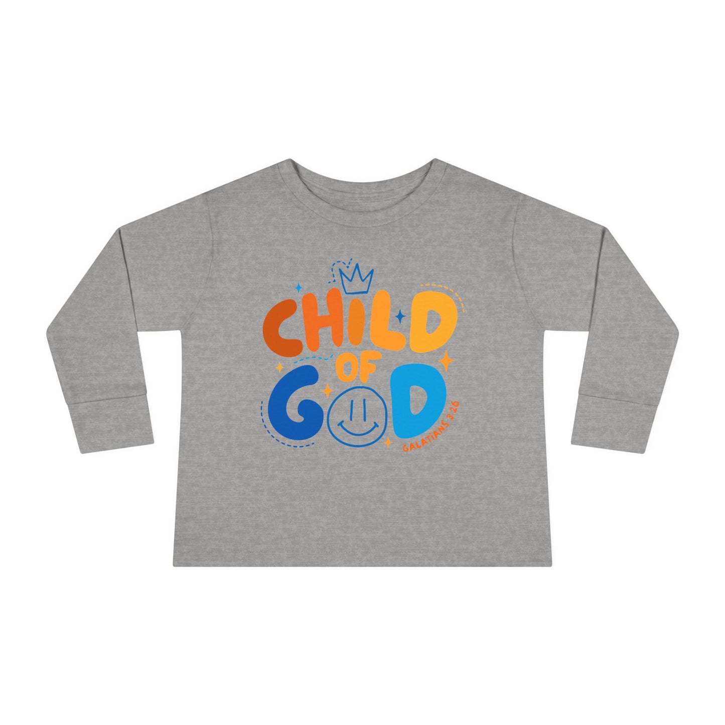 Child of God Toddler Long Sleeve Tee, Christian Garment for Kids, Religious Shirt, Faith Clothing, Baptism Gift, Religious Toddler Top