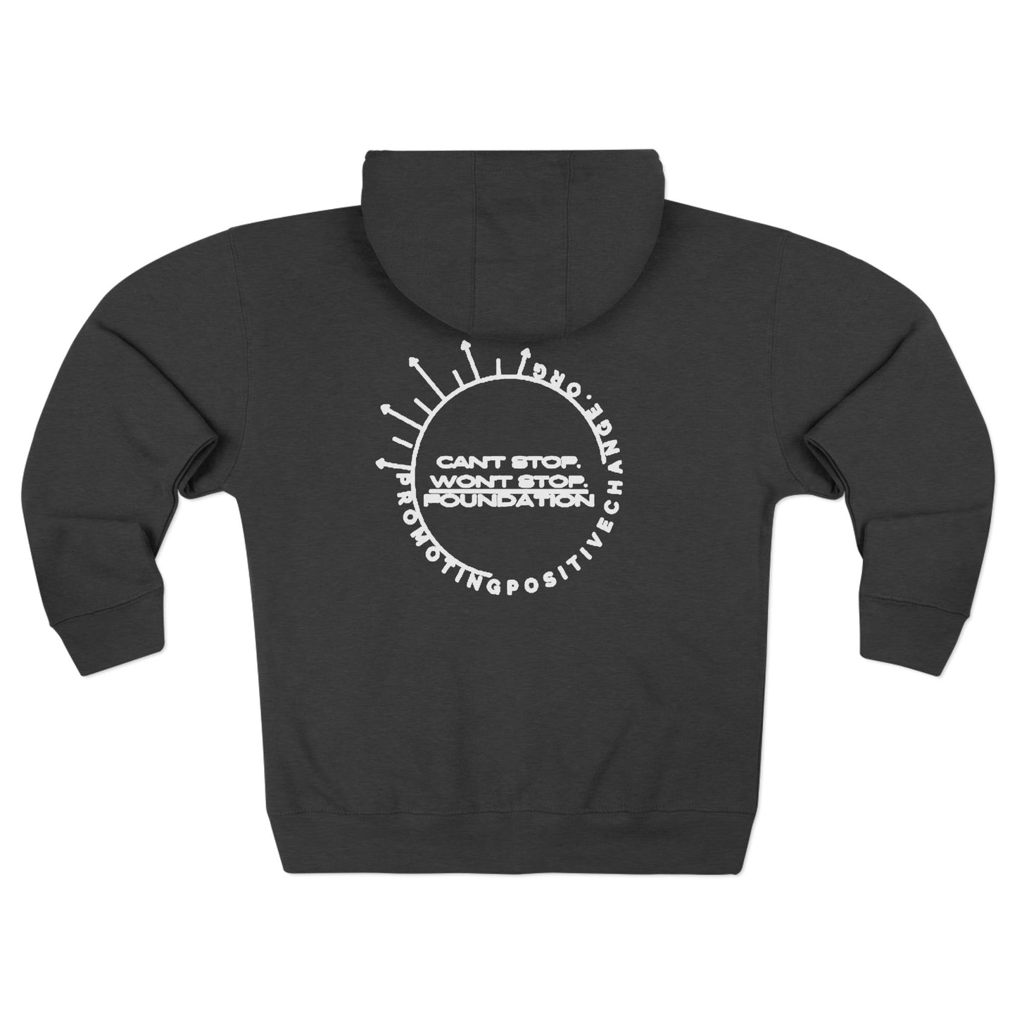 Can't Stop Wont Stop Foundation Unisex Zip Hoodie, Most Loved Co Collab, Beach Cozy Wear, Disability Support, Inclusive Wellness, Charity